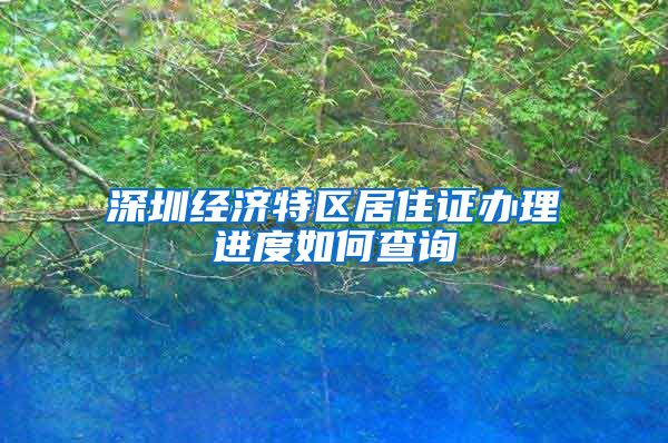 深圳经济特区居住证办理进度如何查询