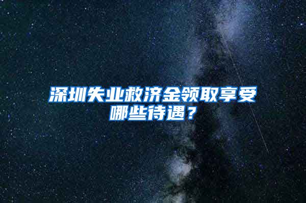 深圳失业救济金领取享受哪些待遇？