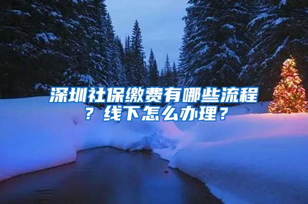 深圳社保缴费有哪些流程？线下怎么办理？