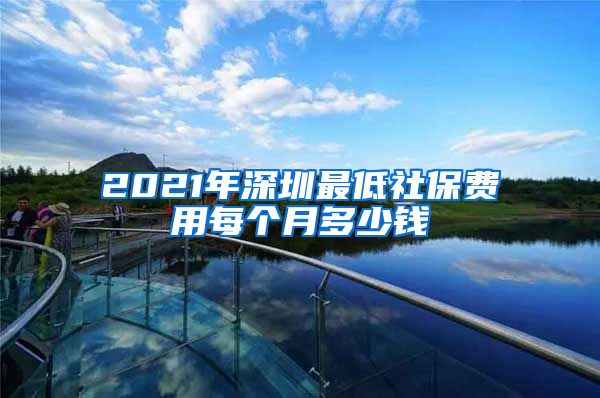 2021年深圳最低社保费用每个月多少钱