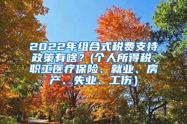 2022年组合式税费支持政策有啥？(个人所得税、职工医疗保险、就业、房产、失业、工伤）