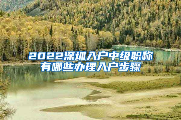 2022深圳入户中级职称有哪些办理入户步骤