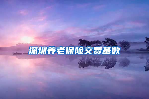 深圳养老保险交费基数