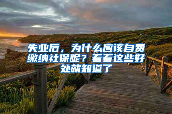 失业后，为什么应该自费缴纳社保呢？看看这些好处就知道了