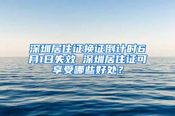 深圳居住证换证倒计时6月1日失效 深圳居住证可享受哪些好处？