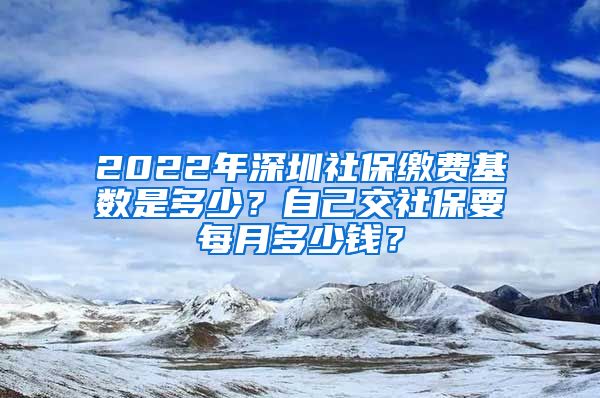 2022年深圳社保缴费基数是多少？自己交社保要每月多少钱？