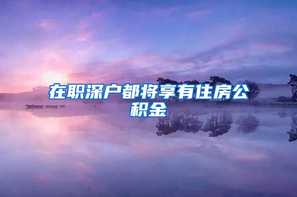 在职深户都将享有住房公积金