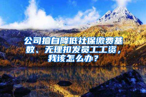 公司擅自降低社保缴费基数、无理扣发员工工资，我该怎么办？