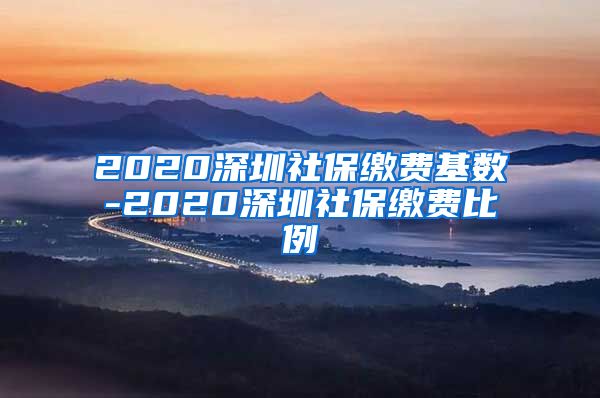 2020深圳社保缴费基数-2020深圳社保缴费比例