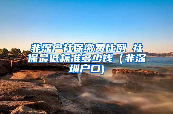 非深户社保缴费比例髺社保最低标准多少钱（非深圳户口)