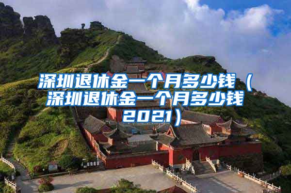 深圳退休金一个月多少钱（深圳退休金一个月多少钱 2021）