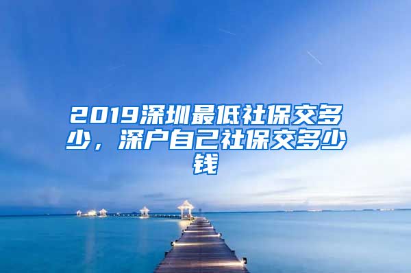 2019深圳最低社保交多少，深户自己社保交多少钱