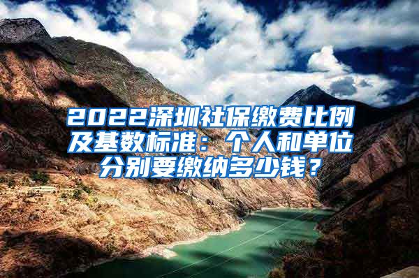 2022深圳社保缴费比例及基数标准：个人和单位分别要缴纳多少钱？