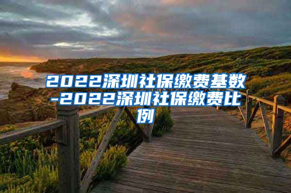 2022深圳社保缴费基数-2022深圳社保缴费比例