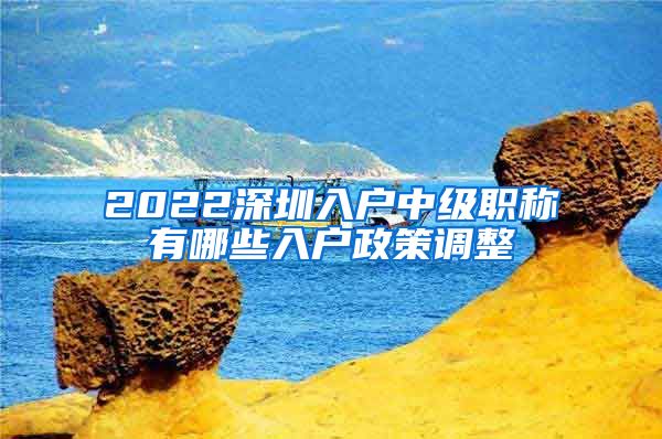 2022深圳入户中级职称有哪些入户政策调整