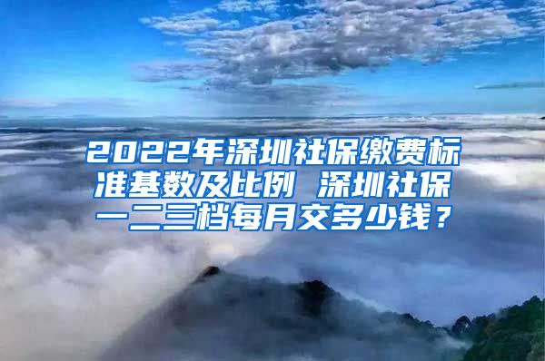 2022年深圳社保缴费标准基数及比例 深圳社保一二三档每月交多少钱？