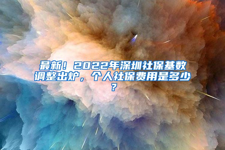 最新！2022年深圳社保基数调整出炉，个人社保费用是多少？