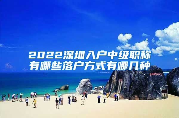 2022深圳入户中级职称有哪些落户方式有哪几种