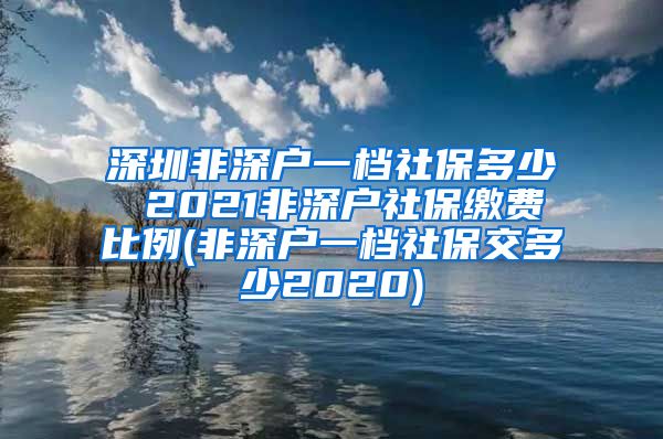 深圳非深户一档社保多少 2021非深户社保缴费比例(非深户一档社保交多少2020)