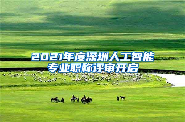 2021年度深圳人工智能专业职称评审开启