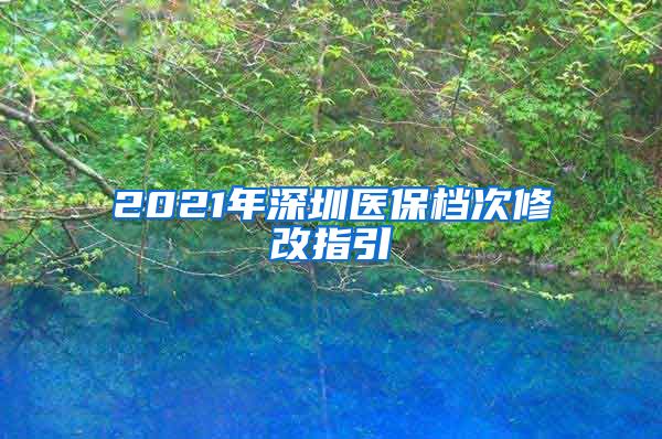 2021年深圳医保档次修改指引