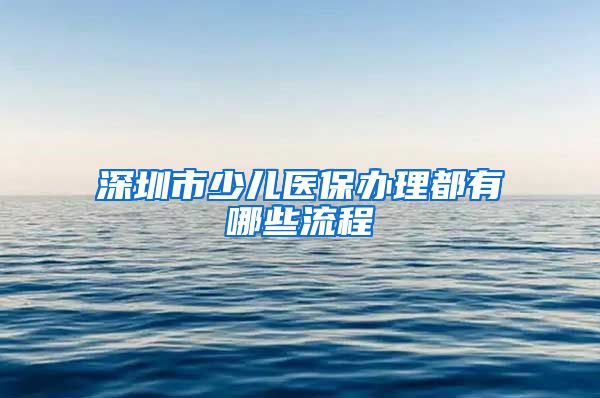 深圳市少儿医保办理都有哪些流程