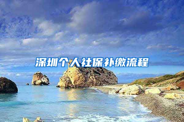 深圳个人社保补缴流程