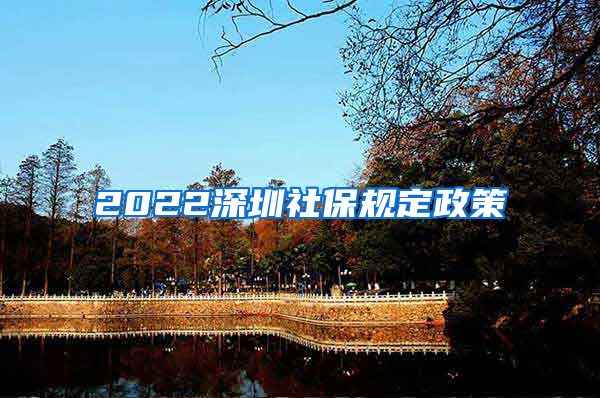 2022深圳社保规定政策