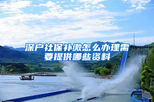 深户社保补缴怎么办理需要提供哪些资料