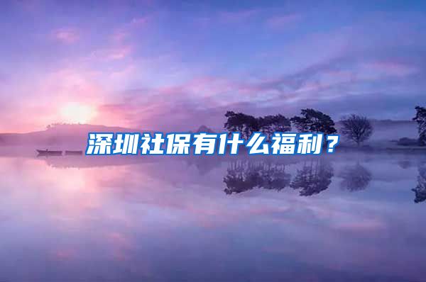 深圳社保有什么福利？