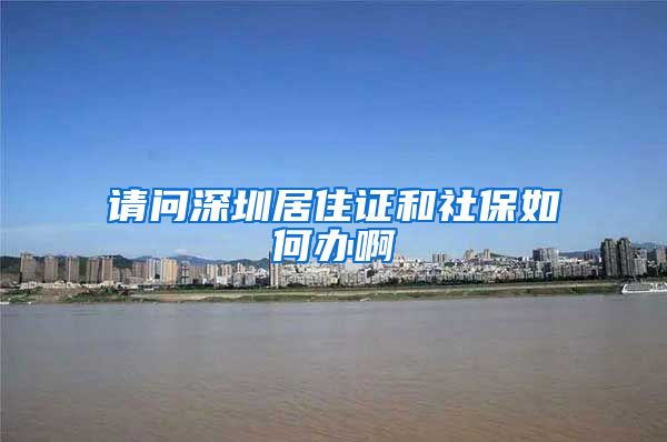 请问深圳居住证和社保如何办啊