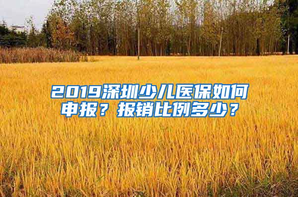 2019深圳少儿医保如何申报？报销比例多少？