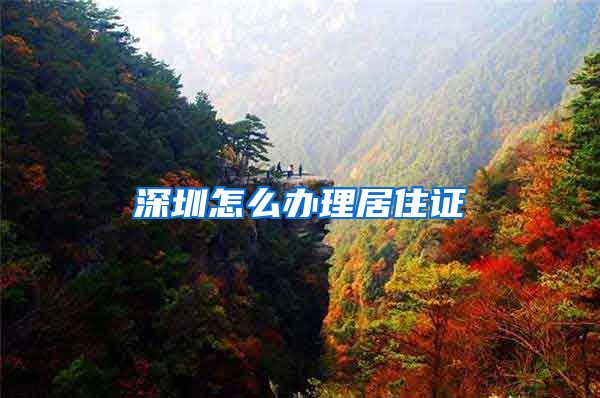 深圳怎么办理居住证