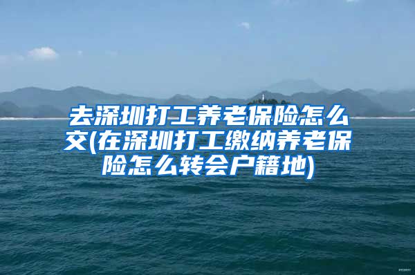 去深圳打工养老保险怎么交(在深圳打工缴纳养老保险怎么转会户籍地)