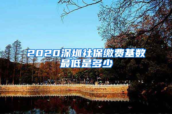 2020深圳社保缴费基数最低是多少