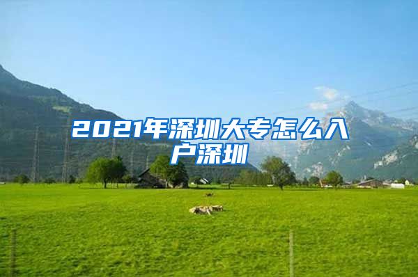 2021年深圳大专怎么入户深圳