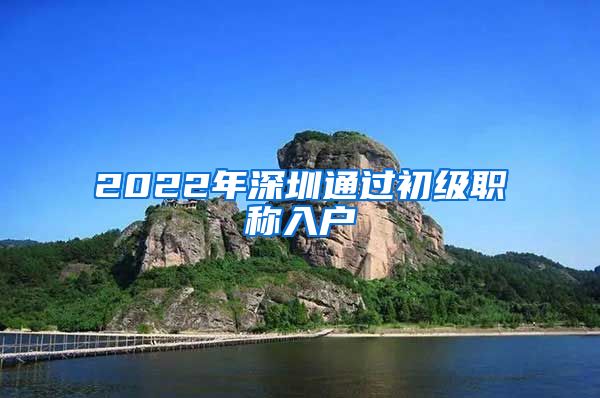 2022年深圳通过初级职称入户