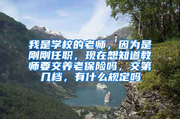 我是学校的老师，因为是刚刚任职，现在想知道教师要交养老保险吗，交第几档，有什么规定吗