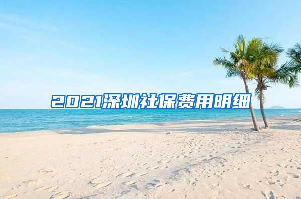 2021深圳社保费用明细