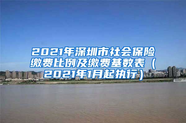 2021年深圳市社会保险缴费比例及缴费基数表（2021年1月起执行）