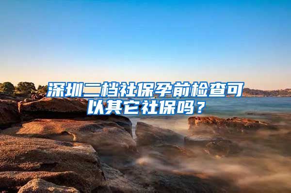 深圳二档社保孕前检查可以其它社保吗？