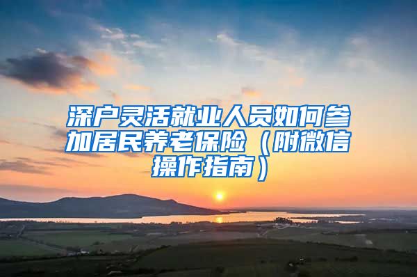 深户灵活就业人员如何参加居民养老保险（附微信操作指南）