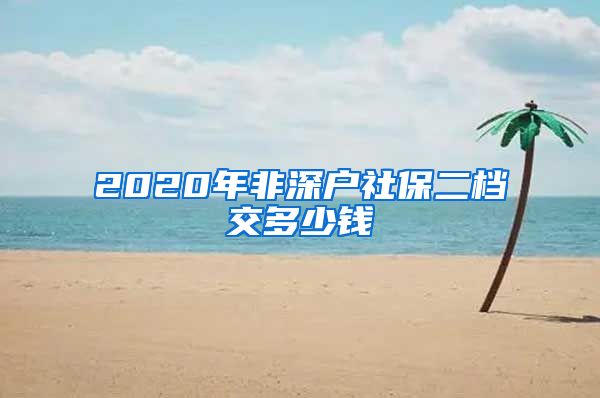 2020年非深户社保二档交多少钱