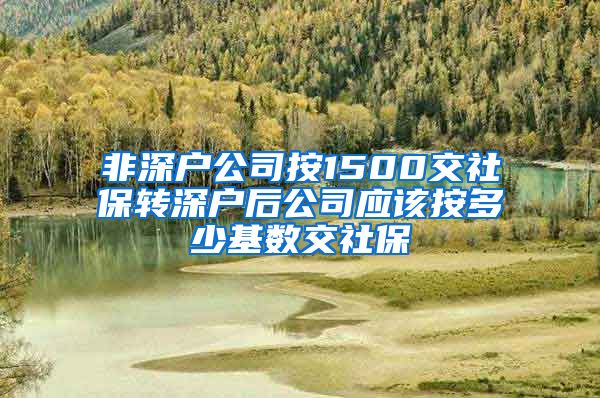 非深户公司按1500交社保转深户后公司应该按多少基数交社保