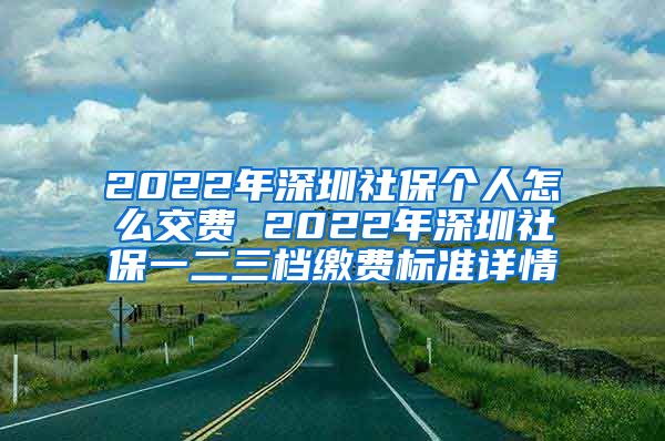 2022年深圳社保个人怎么交费 2022年深圳社保一二三档缴费标准详情