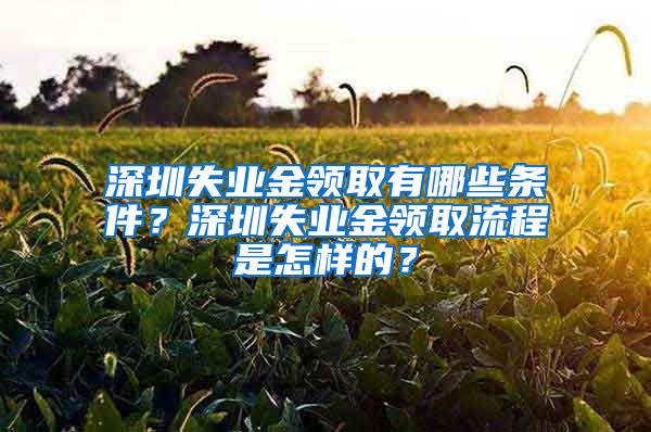 深圳失业金领取有哪些条件？深圳失业金领取流程是怎样的？