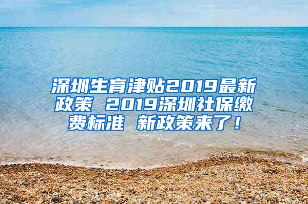 深圳生育津贴2019最新政策 2019深圳社保缴费标准 新政策来了！