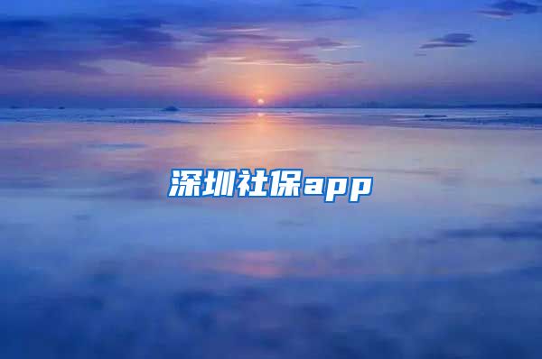 深圳社保app