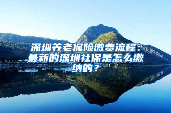 深圳养老保险缴费流程：最新的深圳社保是怎么缴纳的？