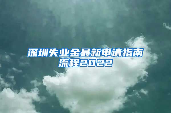 深圳失业金最新申请指南流程2022